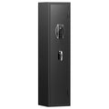 3 4 Safe For Rifles And Pistols,Quick Access Fingerprint Safe,High Security Metal Rifle Safe Locker With Removable Shelf And 2 Adjustable Slots Black Steel