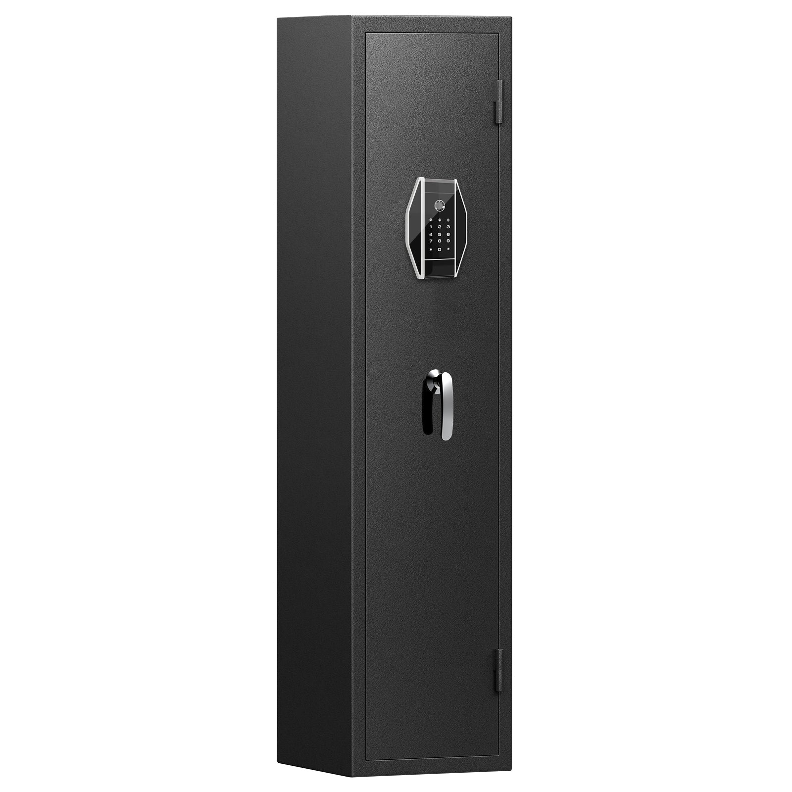 3 4 Safe For Rifles And Pistols,Quick Access Fingerprint Safe,High Security Metal Rifle Safe Locker With Removable Shelf And 2 Adjustable Slots Black Steel