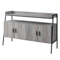 Samiya Gray Oak & Black Finish Tv Stand Gray 40 49 Inches Synthetic Wood