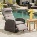 Liverpool Gas Recliner Brown Multi Rattan