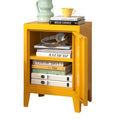 Modern Nightstand Durable Metal Bedside Storage Cabinet With Shelf, Easy Assembly End Side Table For Living Room And Bedroom Yellow Bedroom Rectangle Modern Storage Metal Metal