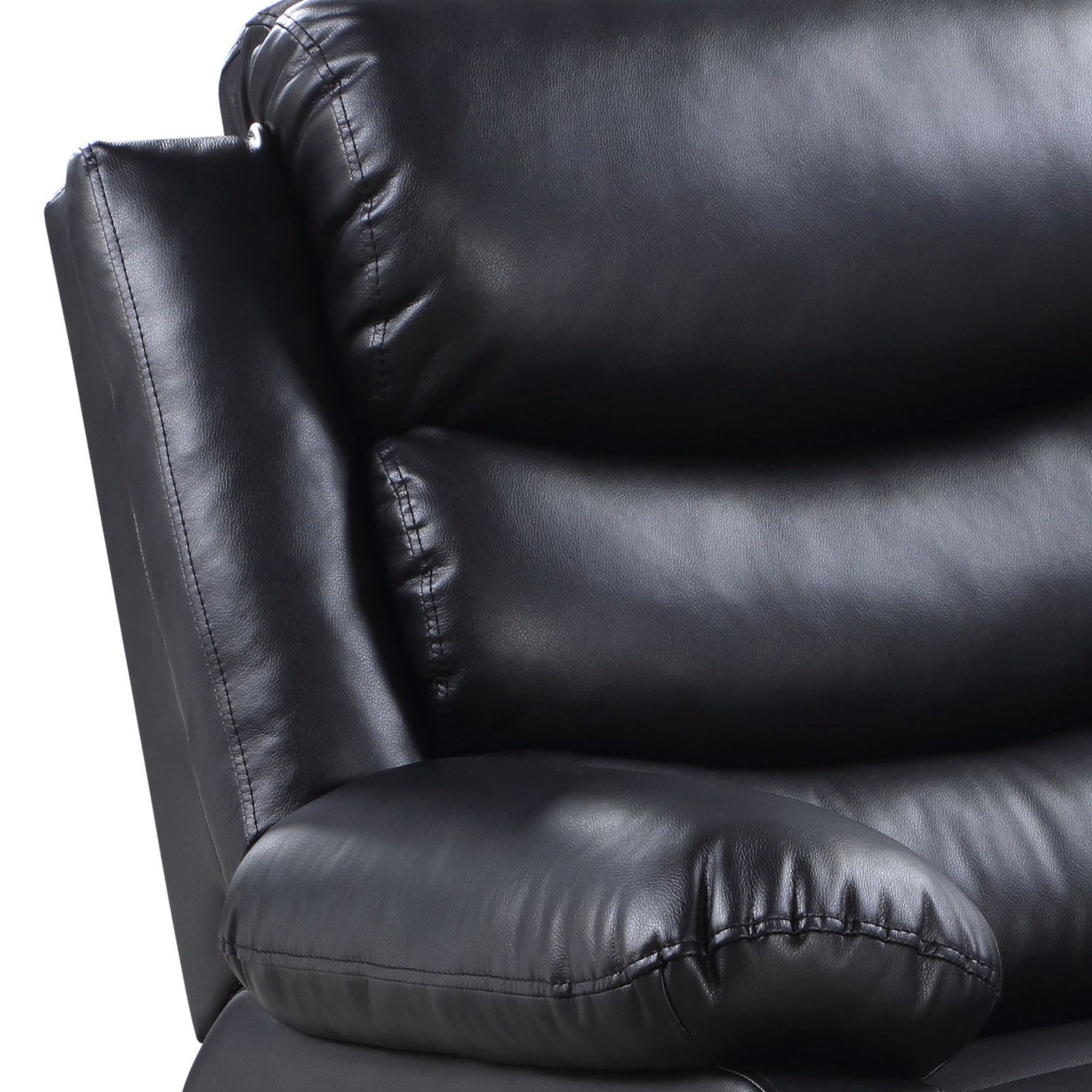 Black Power Recliner With Pillow Top Arms Black Power Push Button Primary Living Space Tight Back Modern Pine Pillow Top Arms Wood