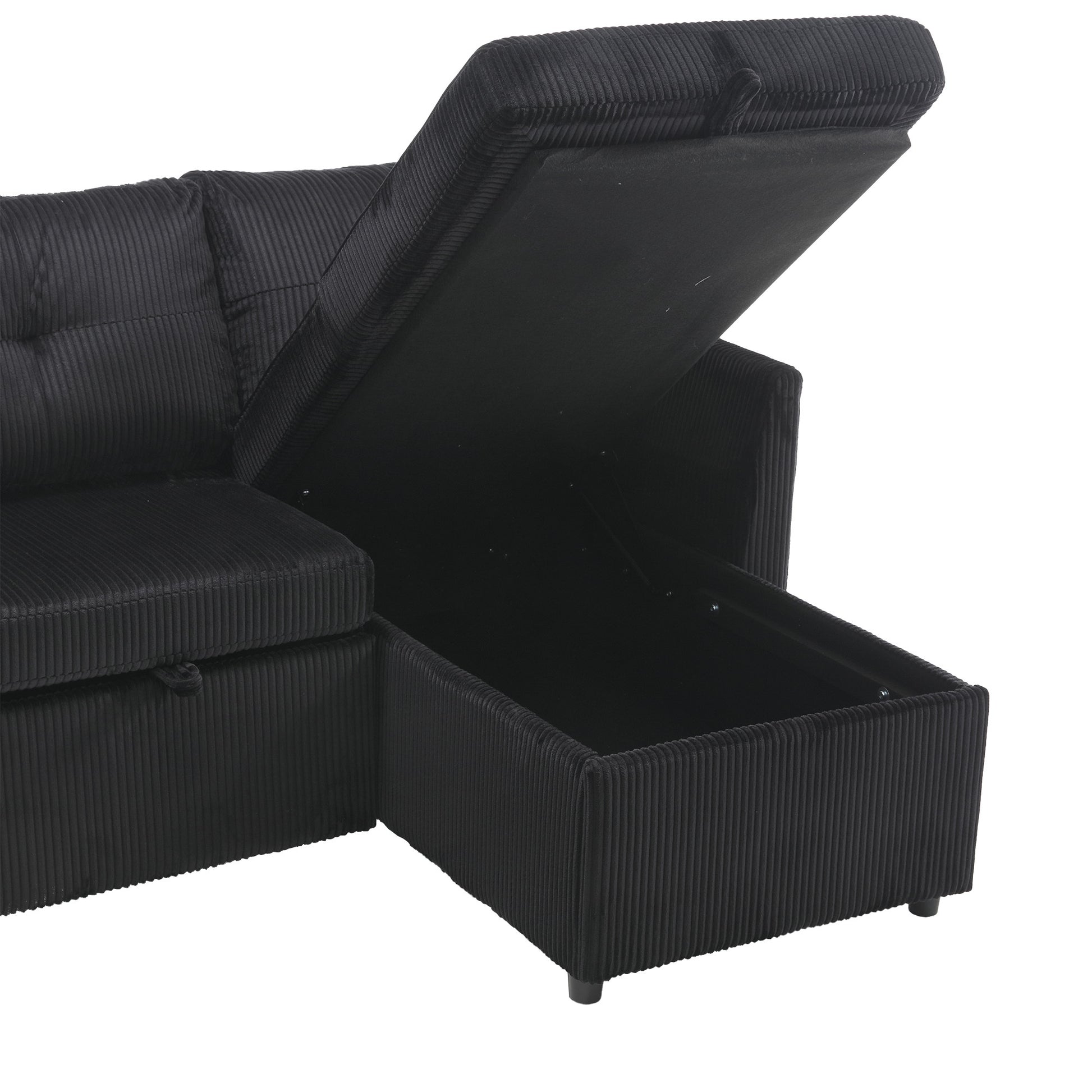 United Modular Sectional Sofa L Shaped Modular Couch With Reversible Chaise Modular Sofa Sectional Couch With Storage Seats Black Velvet 3 Seat