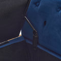 Velvet Multifunctional Storage Rectangular Ottoman Bench With 1 Pillow, Navy Blue Antique Navy Blue Polyester Wood Solid Beige Pine Flip Top Polyester With Storage Velvet