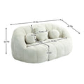 Coolmore Bean Bag Sofa Lazy Sofa Durable Comfort Lounger High Back Bean Bag Chair Couch For Adults And Kids, Indoor & Outdoor, Accent Floor Soft Lounge Chair White Chenille White Primary Living