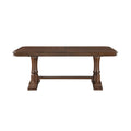Formal Traditional Design 8 Seater Dining Table With Self Storing Leaf Cherry Finish Wooden Dining Furniture 1Pc Cherry Seats 8 Dining Room Kitchen & Dining Tables Rectangular Wood Trestle