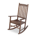 Outdoor Rocking Chair Patio Rocker Brown Brown Acacia Wood