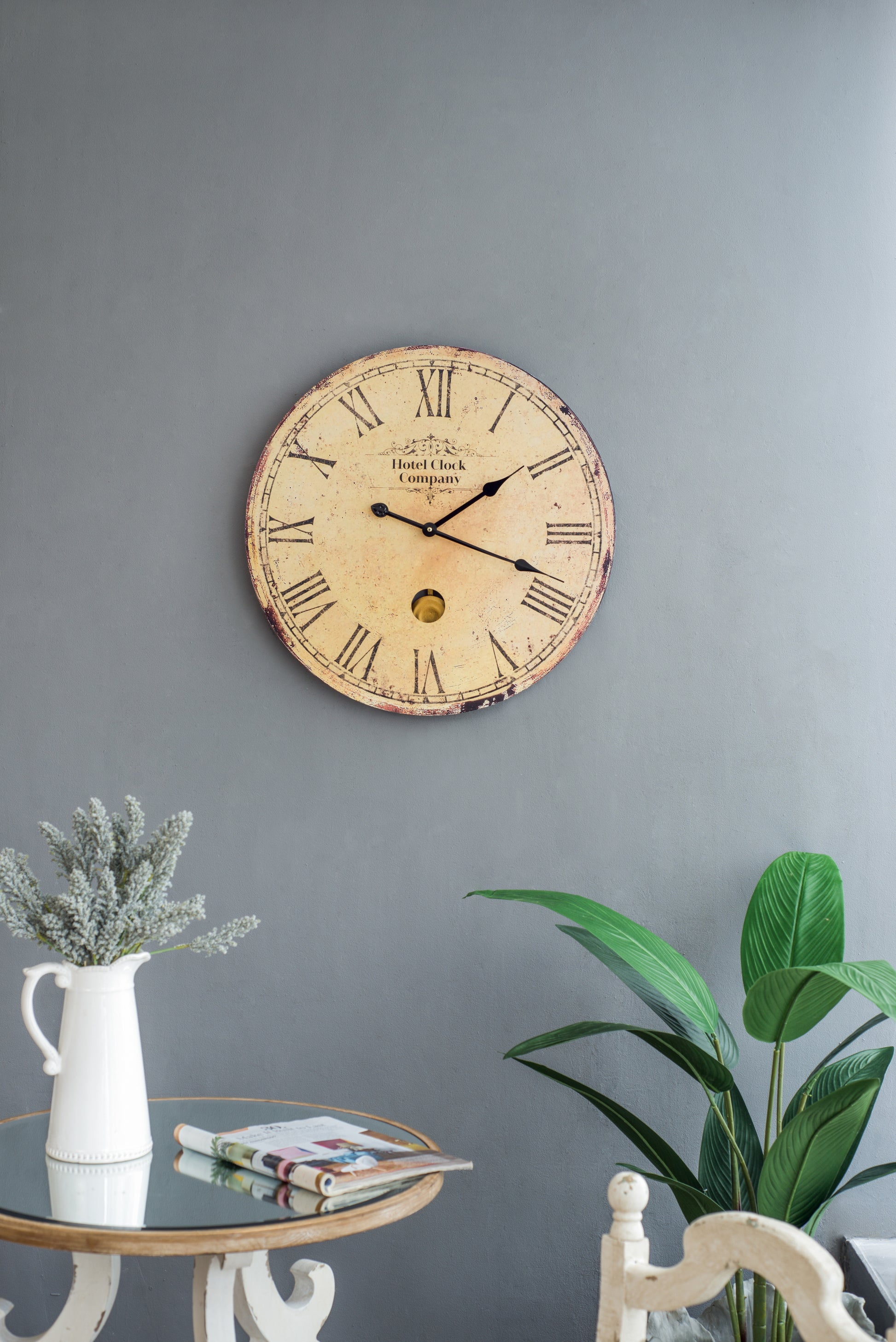 D23X2.2" Wall Clock Beige Mdf