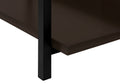 Accent Table, Console, Entryway, Narrow, Sofa, Living Room, Bedroom, Brown Laminate, Black Metal, Contemporary, Modern Espresso Particle Board