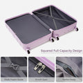 Luggage Sets Model Abs Hardshell 3Pcs Clearance Luggage Hardside Lightweight Durable Suitcase Sets Spinner Wheels Suitcase With Tsa Lock 20''24''28'' Purple Purple Abs