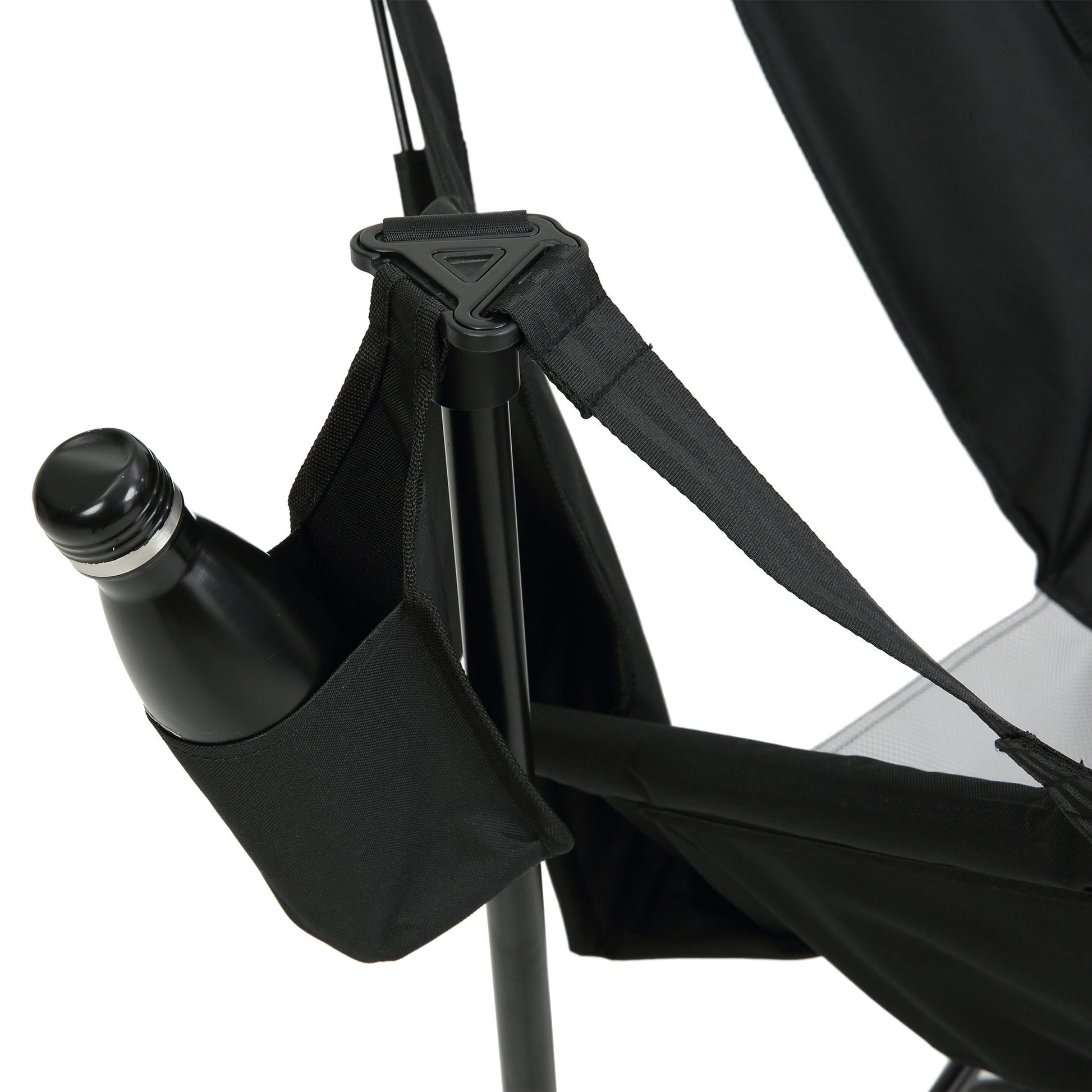 Hammock Camping Chair, Folding Portable Rocking Chair, Aluminum Alloy Adjustable Back Swinging Chair With Pillow Cup Holder, Recliner With Carry Bag For Outdoor Travel Lawn Backyard, Black Black