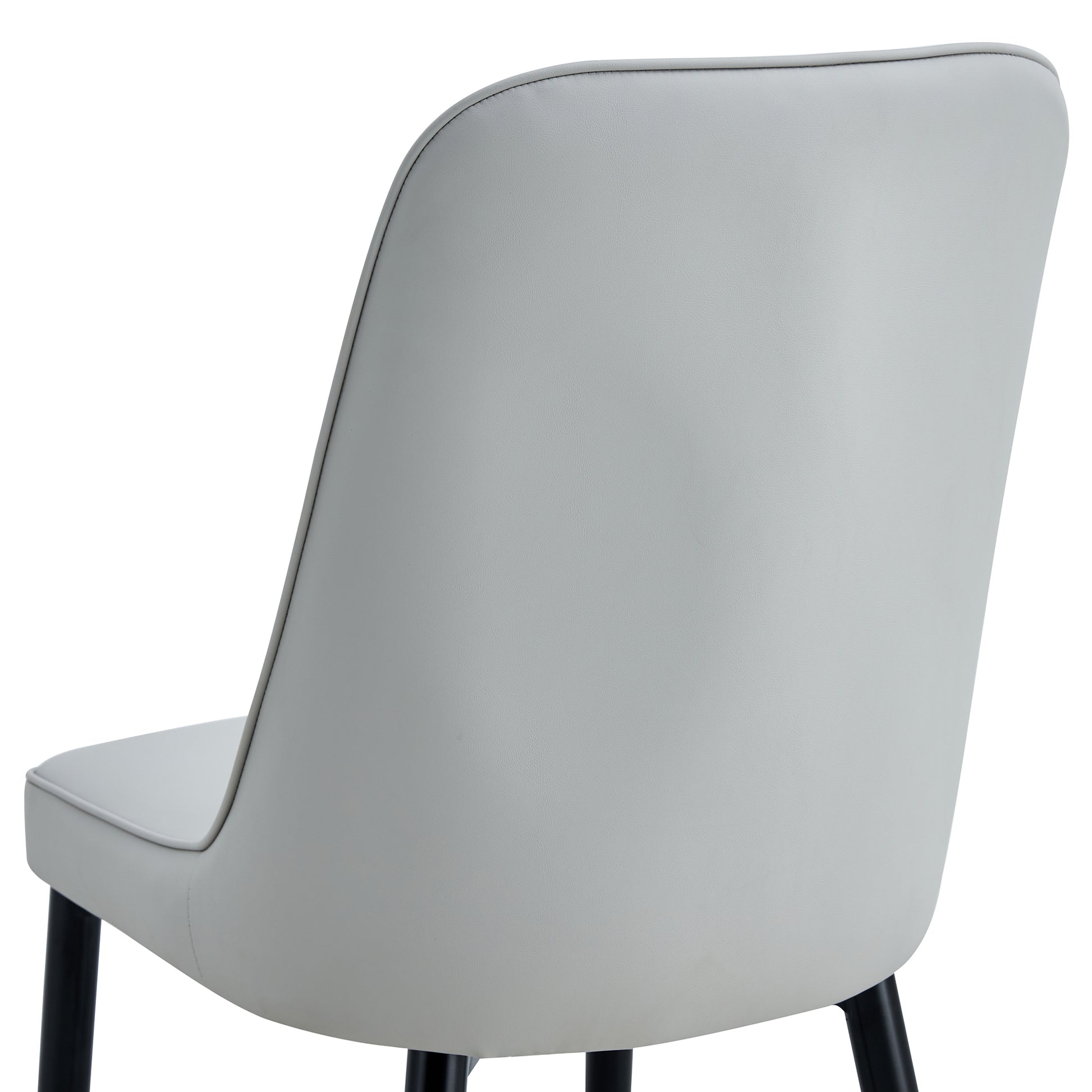 Table And Chair Set.The Table Has A Glass Top With Imitation Marble Pattern Stickers And Stainless Steel Golden Legs. Paried With Chairs With Pu Artificial Leather Backrest Cushions And Black Legs. Black Gold Seats 8 Glass Metal