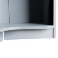 Polygon Corner Wardrobe, Gray Gray Particle Board