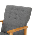 Gray Fabric Upholstered Rocking Chair Gray Fabric