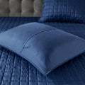 8 Piece Comforter And Quilt Set Collection Navy King Cal King King Navy Polyester