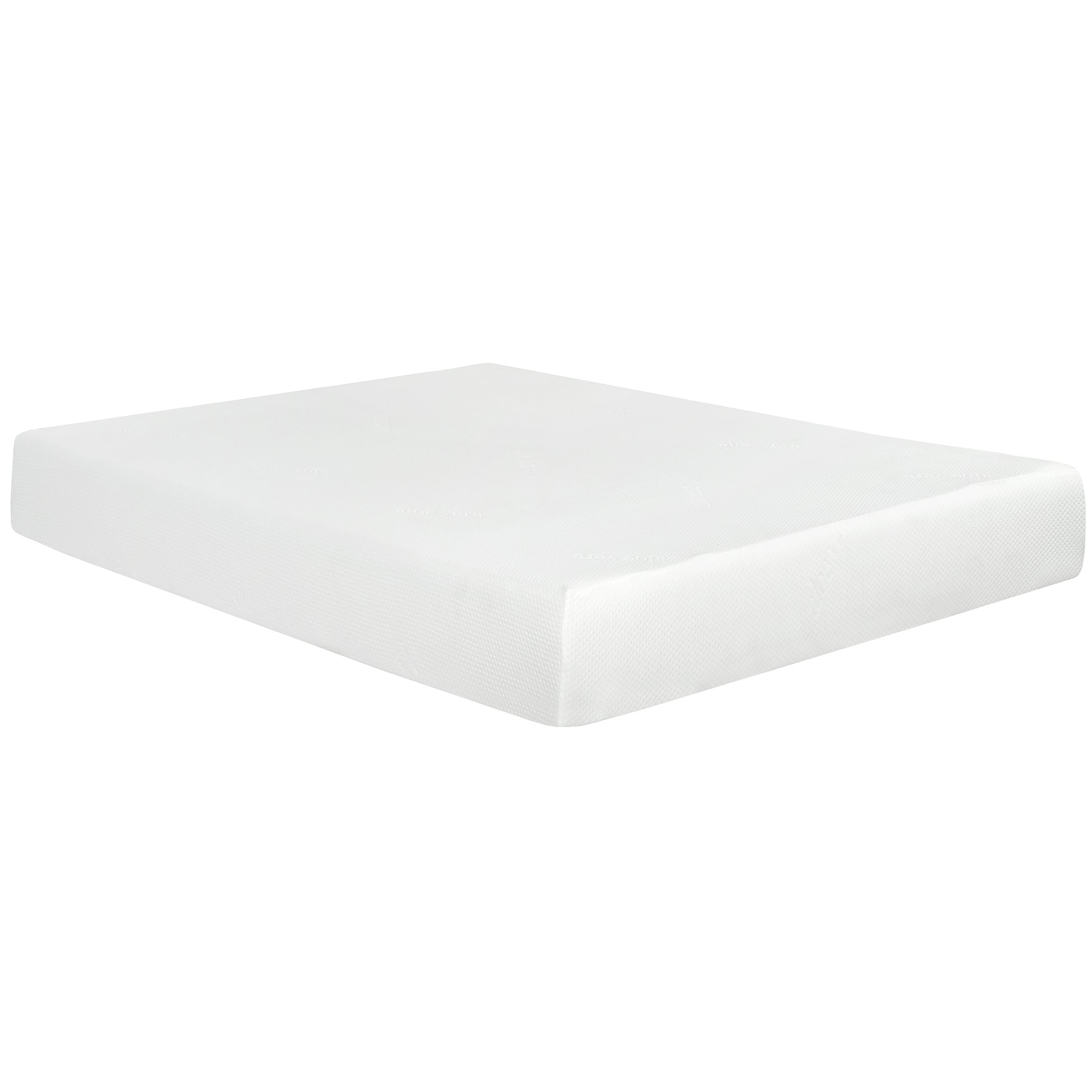 Super Plush 10 In. Medium Gel Memory Foam Mattress For King Size Bed In A Box Withwhite Aloe Vera Cover White Bedroom Modern Memory Foam Polyester King