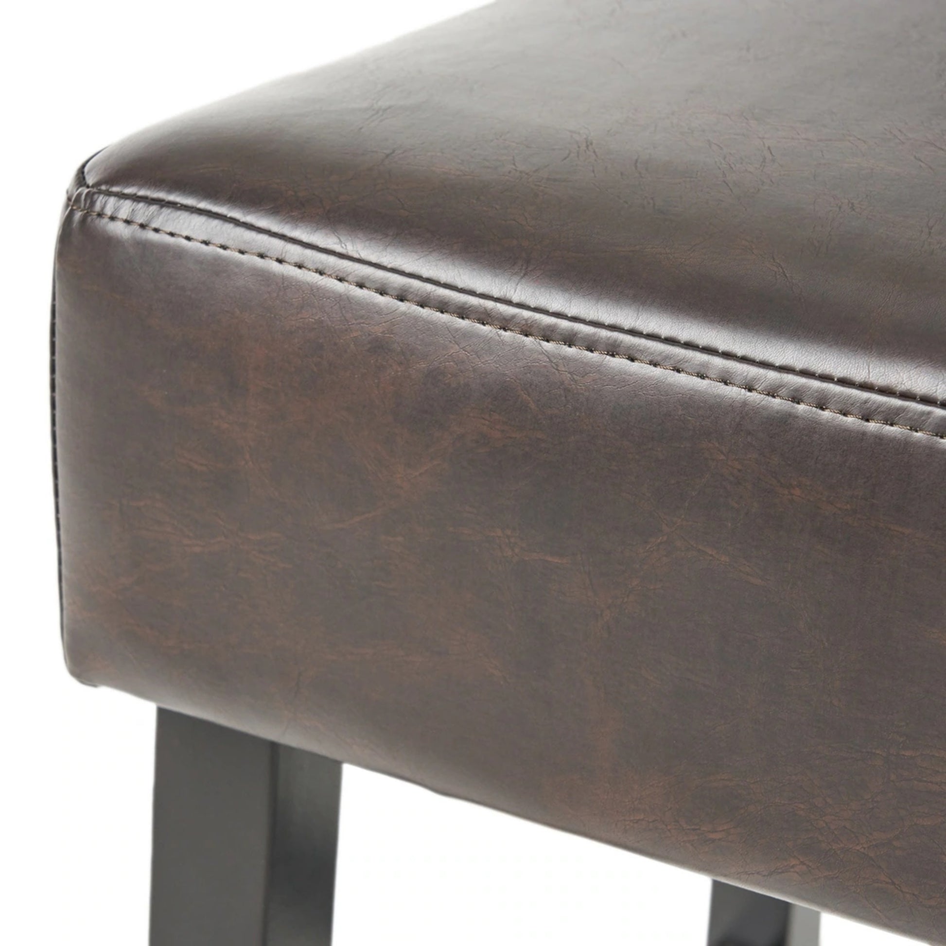 Old Sku: 74504.00 Set Of 2, 30" Backless Leather Counter Height Barstool Brown Set Of 2 Leather