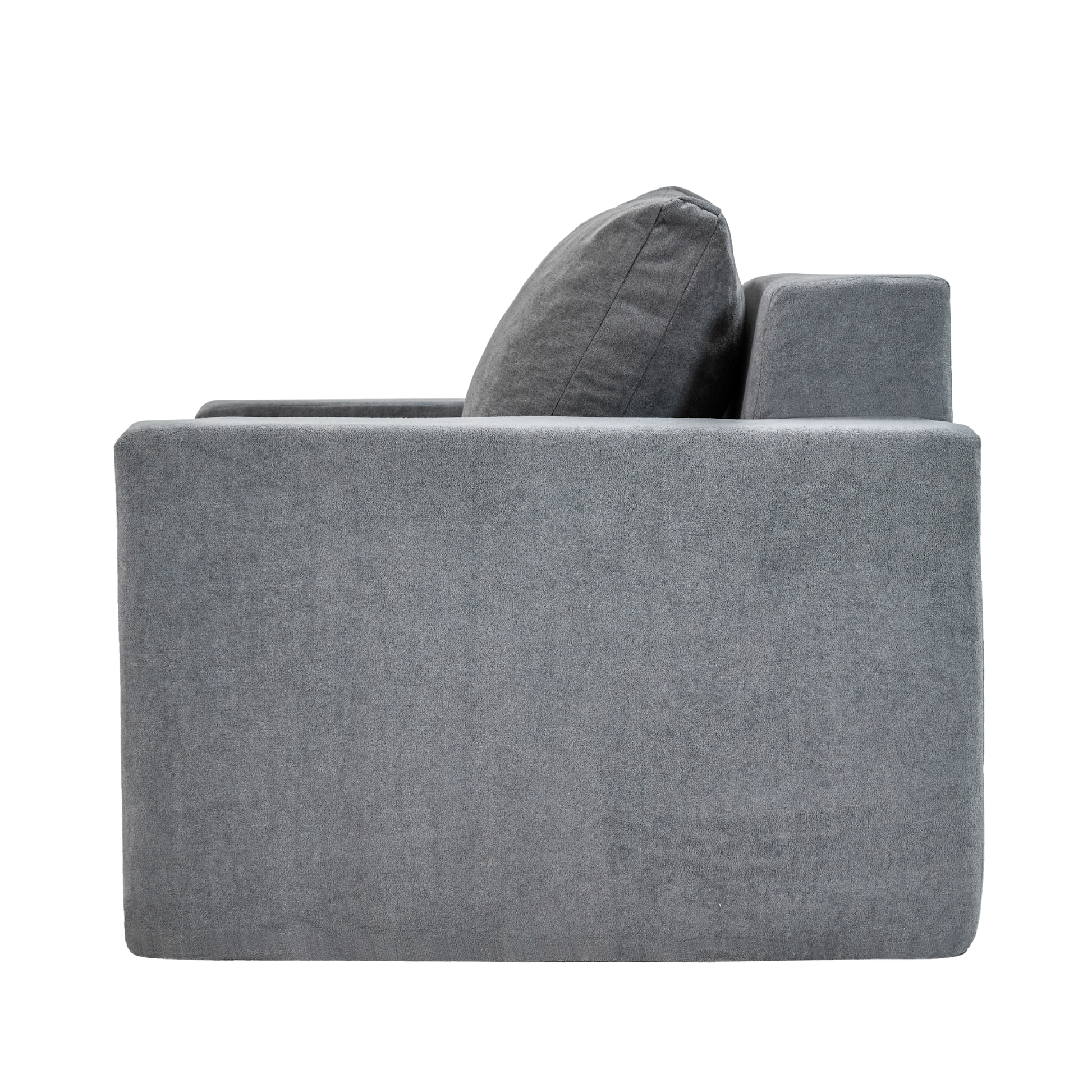 Sofa In A Box Foam Sofa Couch With Pillow, Bean Bag Chairs For Adults Stuffed High Density Foam, Large Bean Bag Sofa For Living Room Bedroom Gaming Room Plain Grey Primary Living Space Medium Soft Medium Duty American Design,European Square Arms Foam