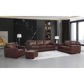 Dillon Leather Loveseat Raisin Down Filling Genuine Leather