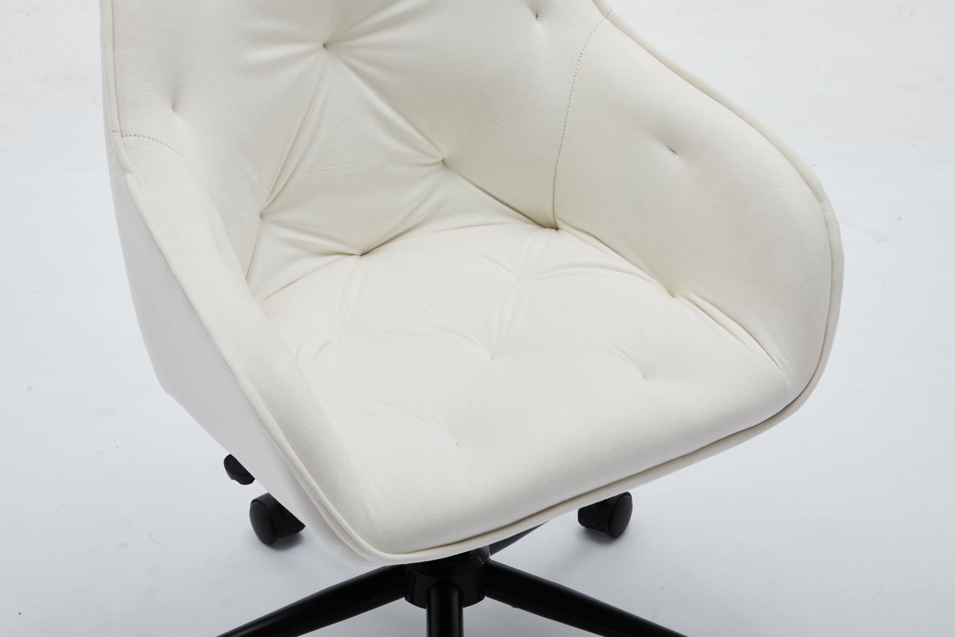 Elegent Velvet Office Chair With Wheels, Makeup Vanity Chair Height Adjustable For Teens Women Girls, Comfy Swivel Modern Leisure Armchair For Home Office, Bedroom, Study And Vanity. Beige Beige Primary Living Space Luxury,Modern Foam Iron