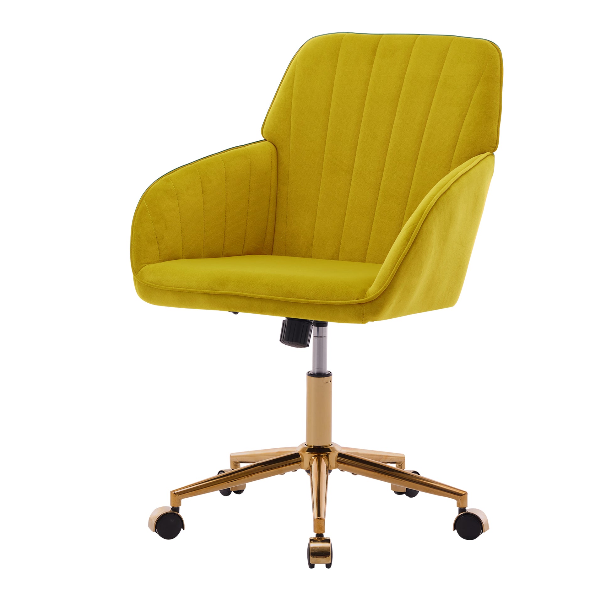 Ty Office Chair Bright Yellow Velvet