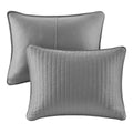 3 Piece Quilt Set Grey Full Queen Full Grey Cotton