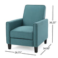 Teal Linen Push Back Chair For Elegant Home D Cor Teal Fabric