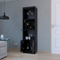 Bar Cabinet Fulton, Living Room, Black Black Particle Board Engineered Wood