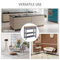 Homcom Modern Style Sofa Console Entry Hallway Table With Drawer And Shelves, Sturdy Build, And Large Storage, Grey Grey Mdf