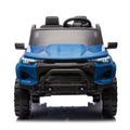 24V10A Two Seater Kids Ride On Electric Pickup, Kids Ride On Toy W Parents Remote Control,4Wd 800W Motors,Two Safety Belts,High Gate Safety Design,Usb,Bluetooth, Speed 2.49 3.73Mph For Kids Aged 3 . Blue 50 99 Lbs Polypropylene