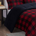 Plush To Sherpa Down Alternative Comforter Set Queen Multicolor Polyester