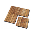 20 Pcs Interlocking Deck Tiles Striped Pattern, 12