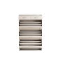 2408 White Solid Wood Shoe Cabinet, Three Layers, Flip Bucket Shoe Storage Cabinet, Simple And Generous For A Variety Of Home Styles White Mdf
