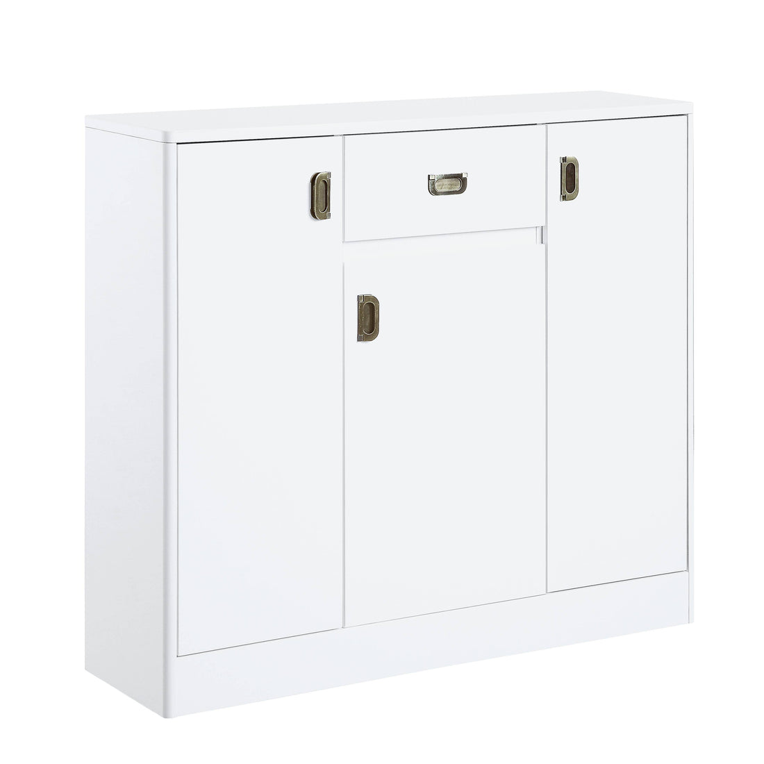 White High Gloss 3 Door Server With Drawer White Dining Room Drawers Included Mdf