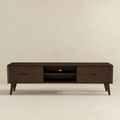 Adrian Tv Stand Walnut Walnut Brown Brown 70 79 Inches 70 79 Inches Walnut Solid Wood