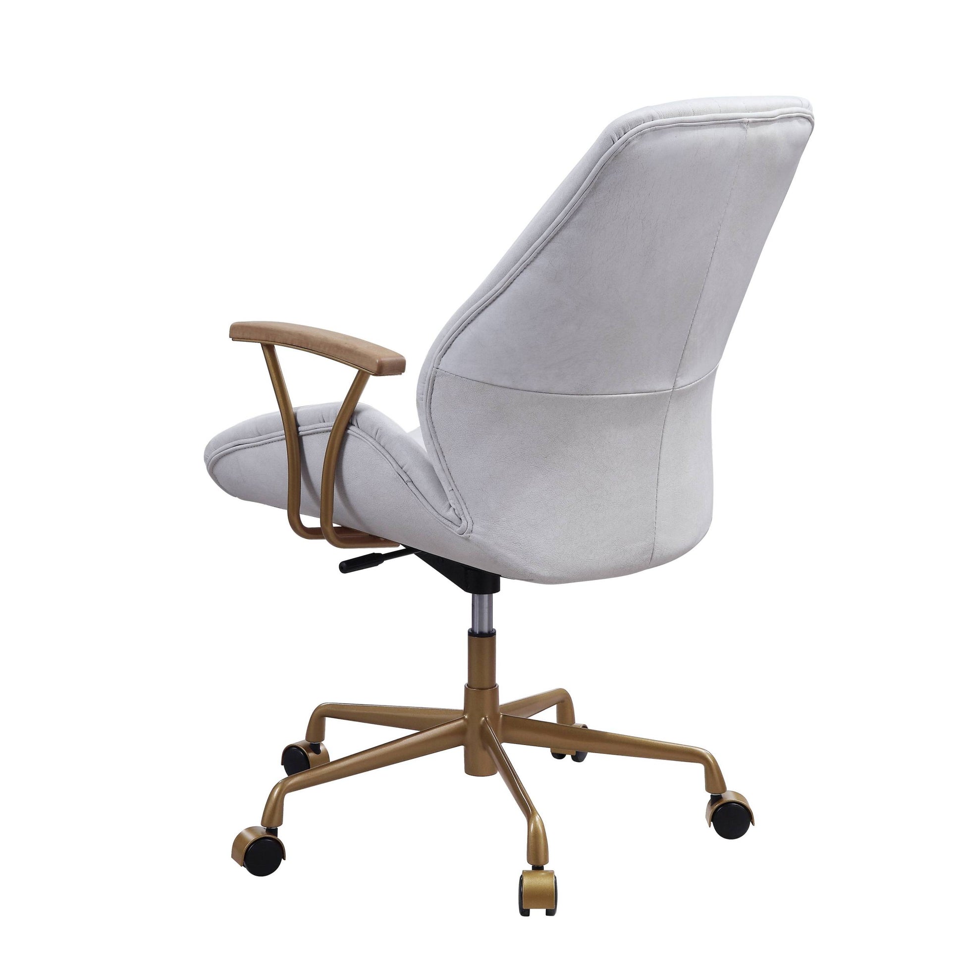 Vintage White Office Chair With Swivel Solid Vintage Office Office Chairs Solid Back Swivel Genuine Leather