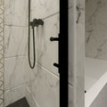 Shower Doors Matte Black Tempered Glass