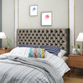 Bierman Headboard Queen Grey Velvet