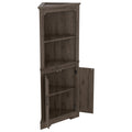 Tall Corner Cabinet With Doors For Living Room, Bathroom,Dining Room Or Kitchen,Color:Dark Walnut Walnut Mdf