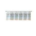 Printed And Pieced Rod Pocket Valance Aqua 50X18