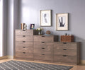 Functional 5 Drawer Chest In Hazelnut Finish Hazelnut Mdf