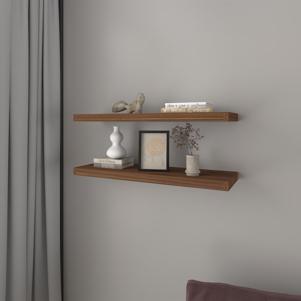 Floating Shelf Dallas, Living Room, Mahogany Mahogany Particle Board Engineered Wood
