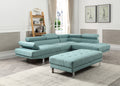Riveredge G453 Sc Sectional Without Ottoman Teal Teal Foam Fabric 3 Seat