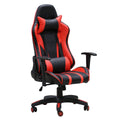 Modern Ergonomic Office Gaming Chair W Adjustable Height, 360 Degree Swivel, Faux Leather Computer Desk Chair, Black Red Caster Plastic Red Black Office Foam Rectangular Contemporary Push Button Office Chairs Solid Back Plywood Adjustable Height Faux