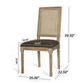 Dining Chair Brown Fabric