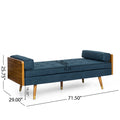 Chaise Lounge Navy Blue Mdf