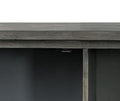 Velika Weathered Gray Finish Console Table W 1 Open Compartment Storage Gray Synthetic Wood