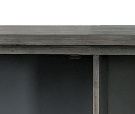 Velika Weathered Gray Finish Console Table W 1 Open Compartment Storage Gray Synthetic Wood