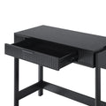 Transitional Reeded Lift Top Desk With Drawer Black Black Mdf Mdf