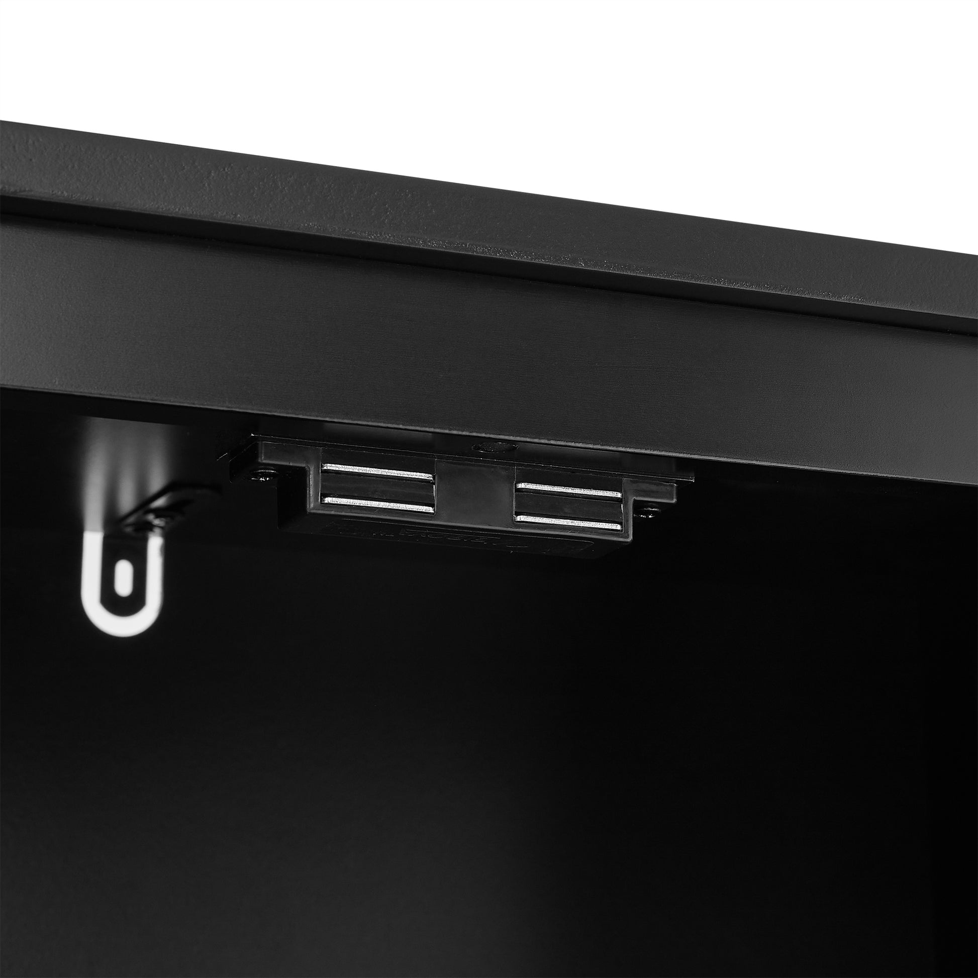 Bathroom Storage Cabinet, Cabinet With Two Doors And Drawers, Adjustable Shelf, Mdf Board, Black Black Mdf